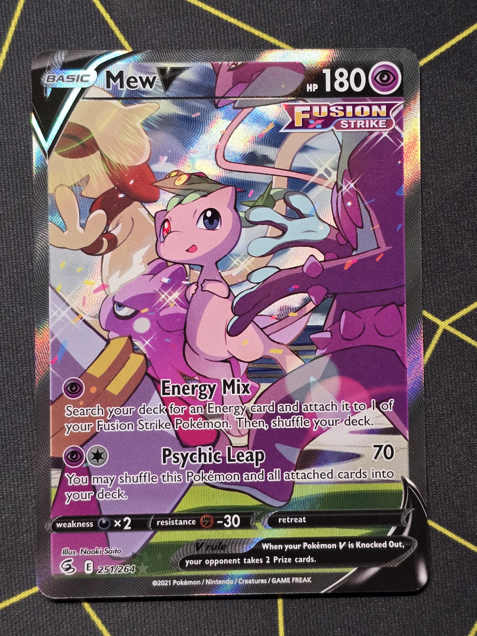 Full Art/Mew V (251) 2021 Pokemon Sword & Shield Fusion Strike - Pokmon Card Data Full Art/Mew V (251) 2021 Pokemon Sword & Shield Fusion Strike - Pokmon Card Data