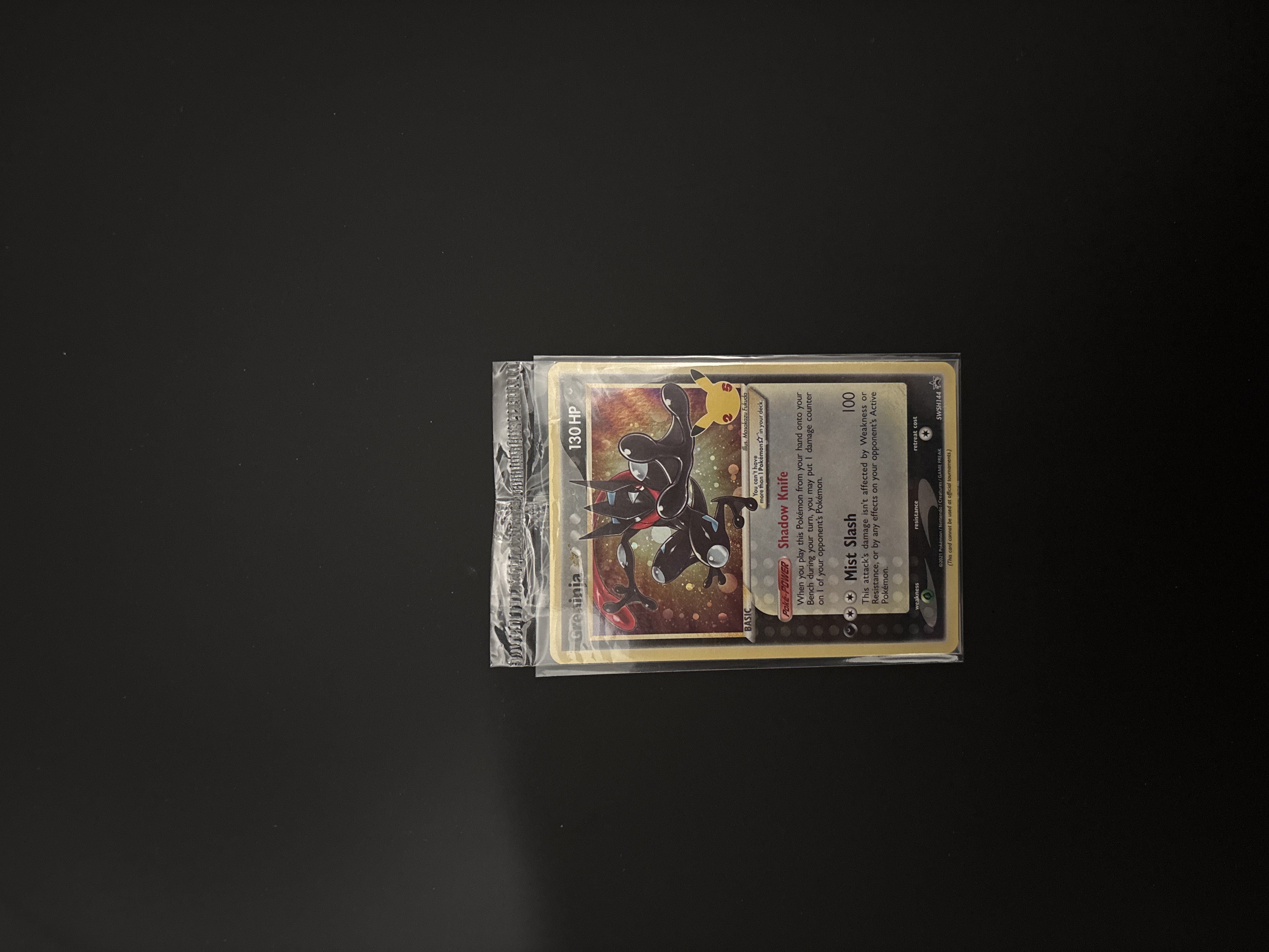Pokemon TCG Greninja Gold Star Celebrations Promo Card SWSH144