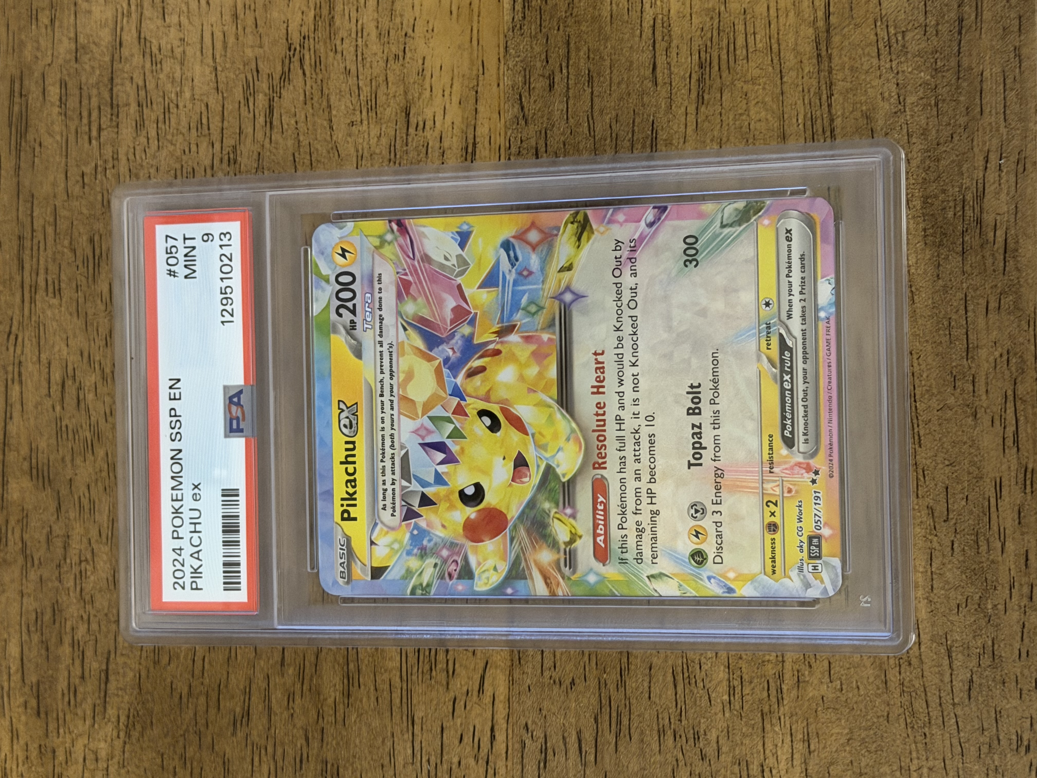 Pikachu EX (057) 2024 Pokemon Ssp EN-Surging Sparks - Pokémon Card