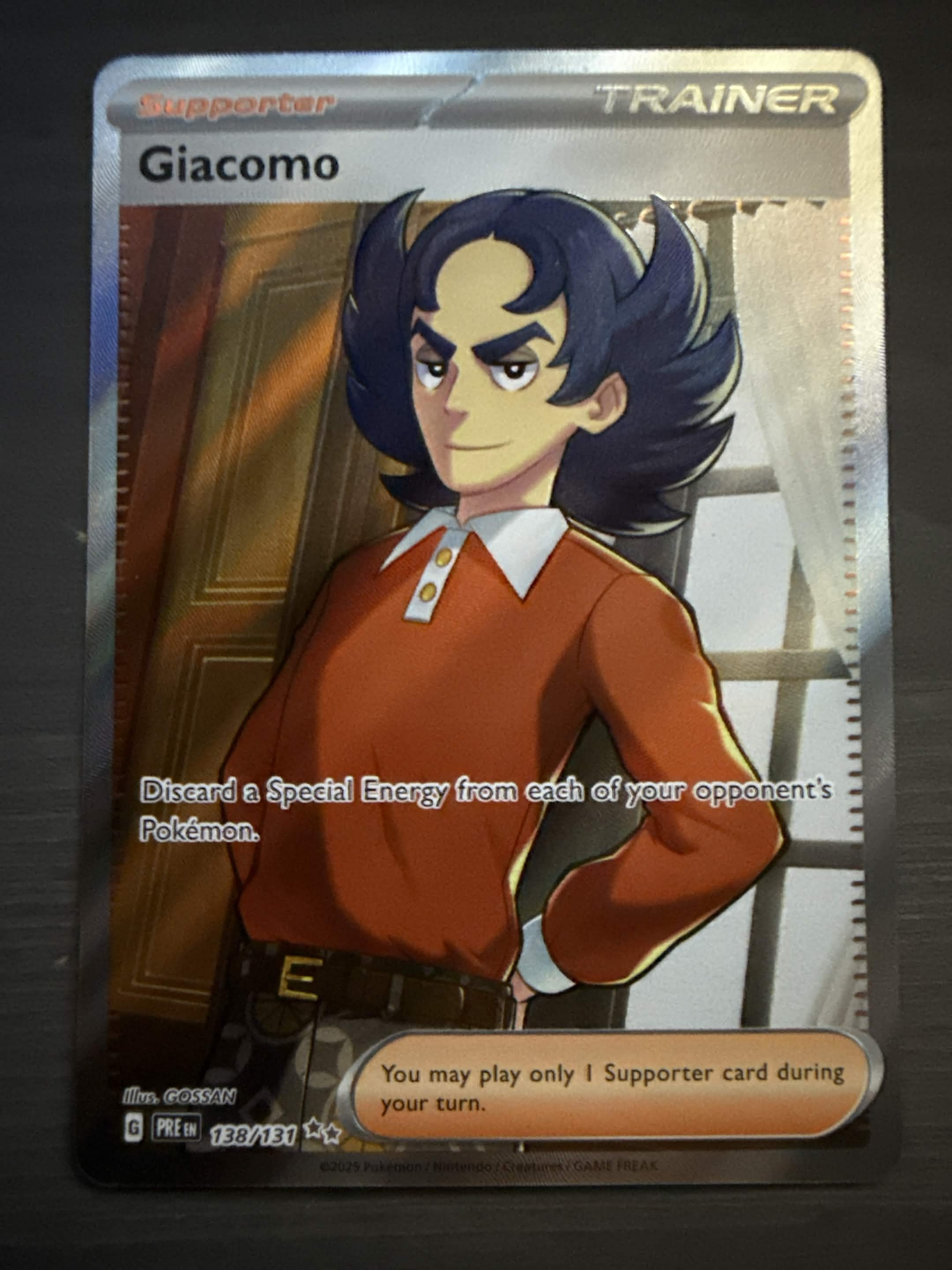 Giacomo Ultra Rare (138) 2025 Pokemon Pre EN-Prismatic Evolutions - Pokmon  Card Data