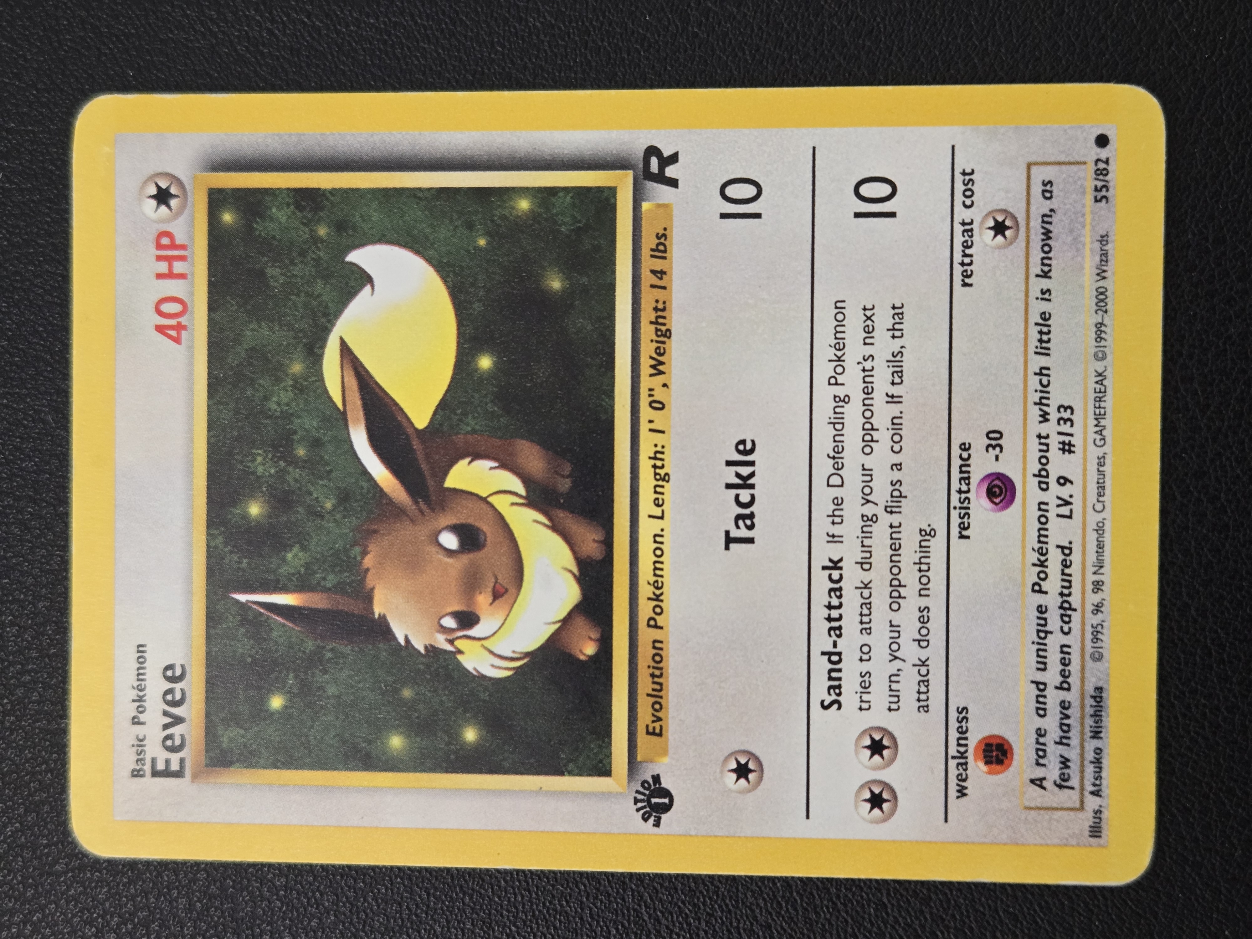 first edition eevee pokemon card Team Rocket 1st 55/82 SGC 8.5  TBC Games Violet Black Star Promo #173 CGC Authenticated 10 Card Eevee (Team Rocket 55) -