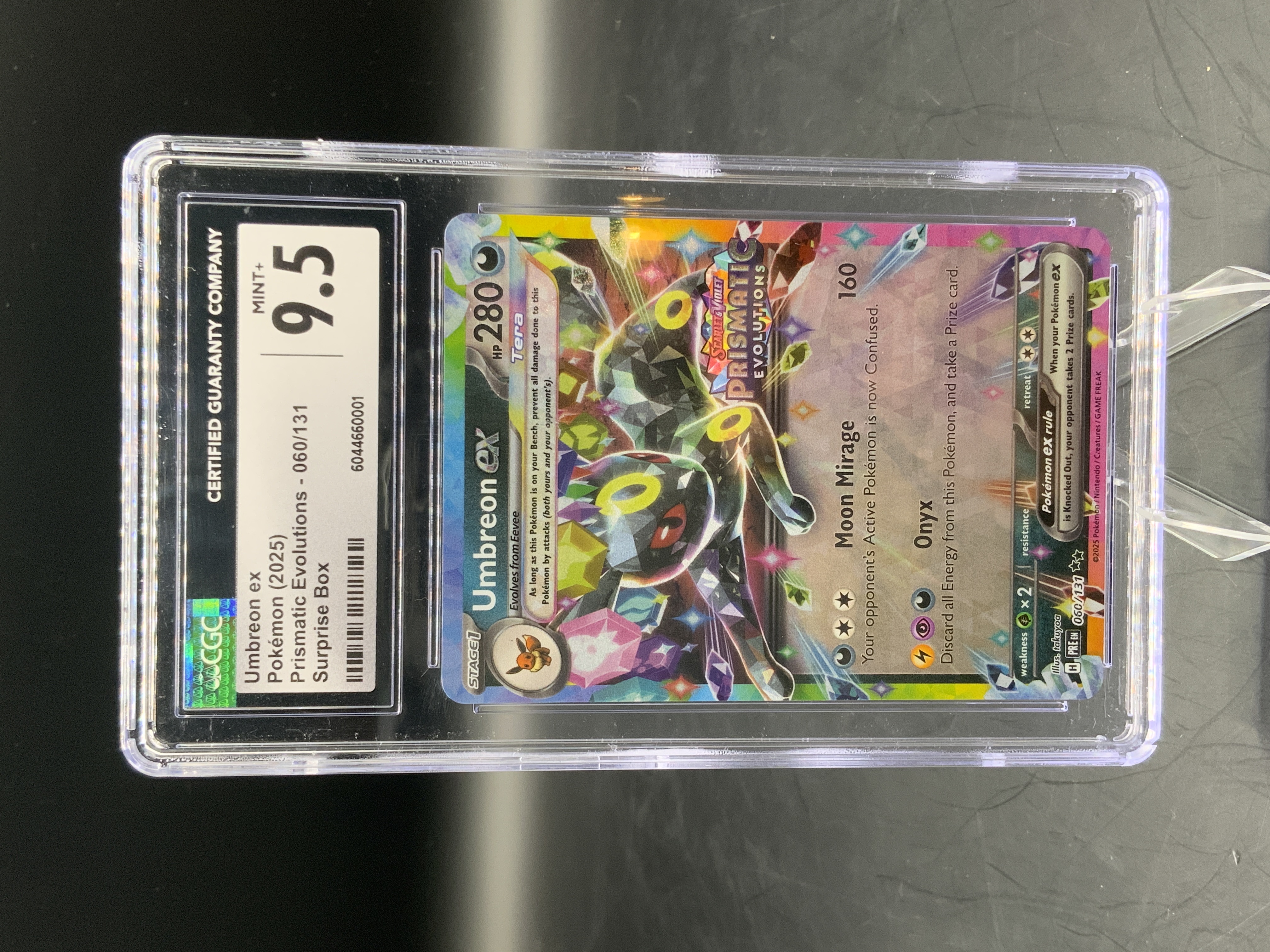 Carta Pokemon Umbreon Ex 060/131 - Evoluciones Prismáticas, Doble Rara, Tarjeta Individual De Aluminio