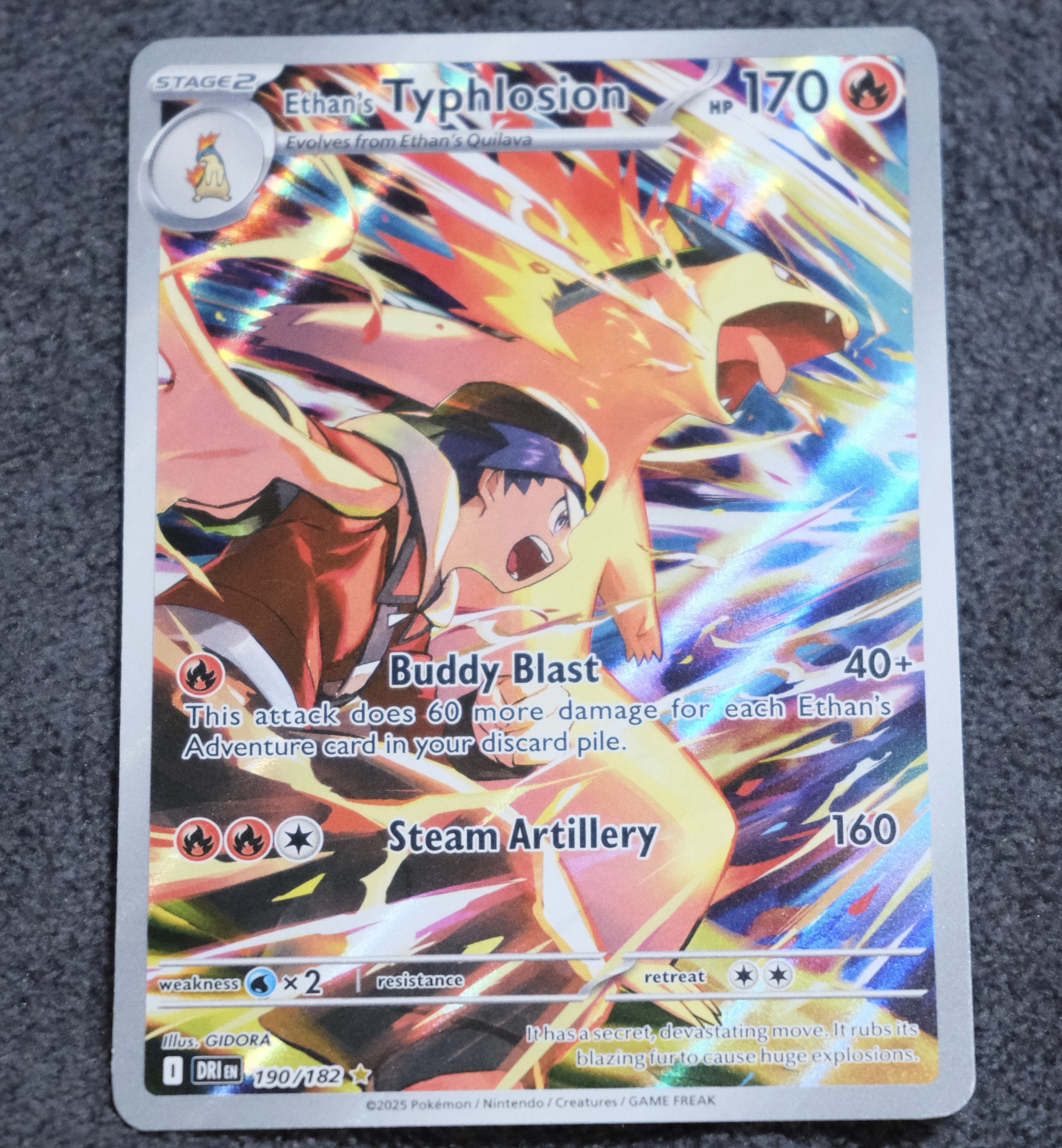 ethan's typhlosion pokemon card AR 070/063 Heat Wave Arena sv9a (1.NM) JariseStore Ethan's Typhlosion 2025 Pokemon Japanese