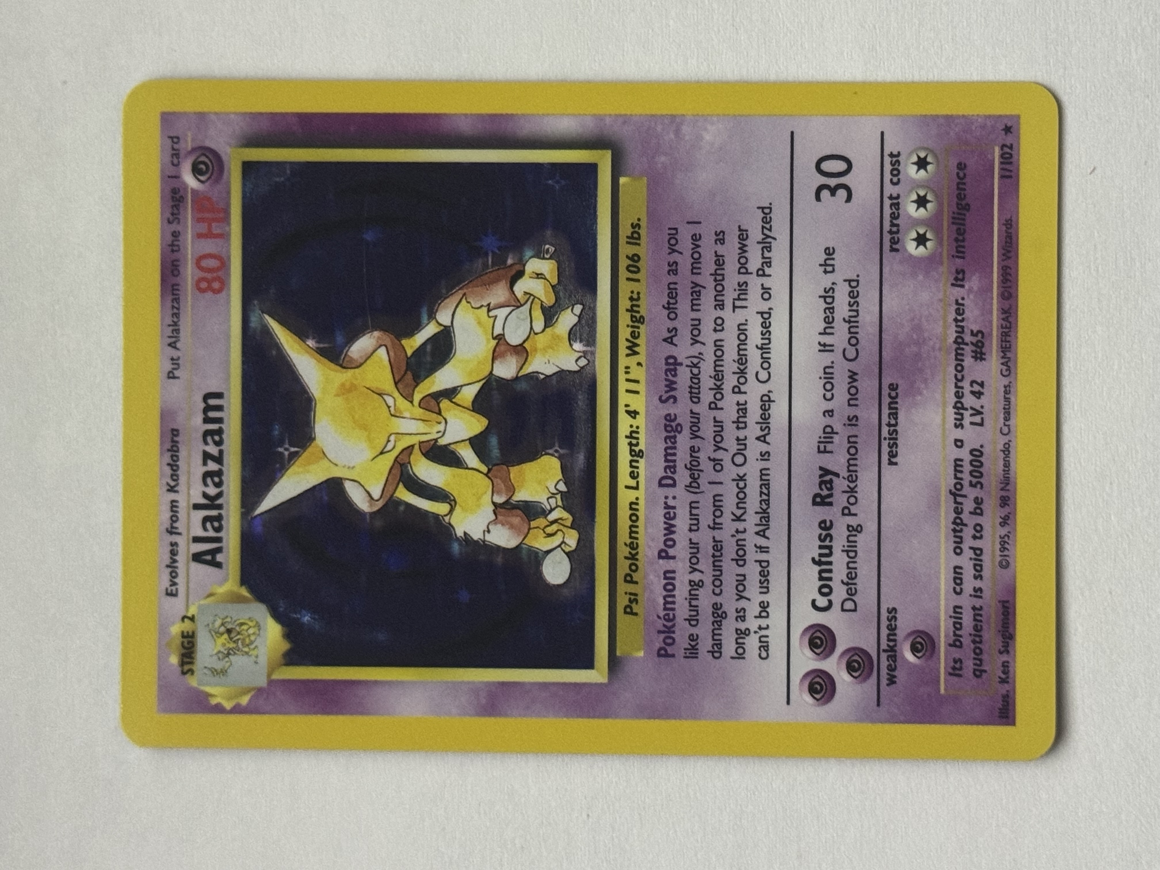alakazam pokemon card value 1/102 Base Set Unlimited Holo PSA 10  TBC Games this piece serves as a premier focal point for any high Alakazam-Holo (1) 1999 Pokemon Game