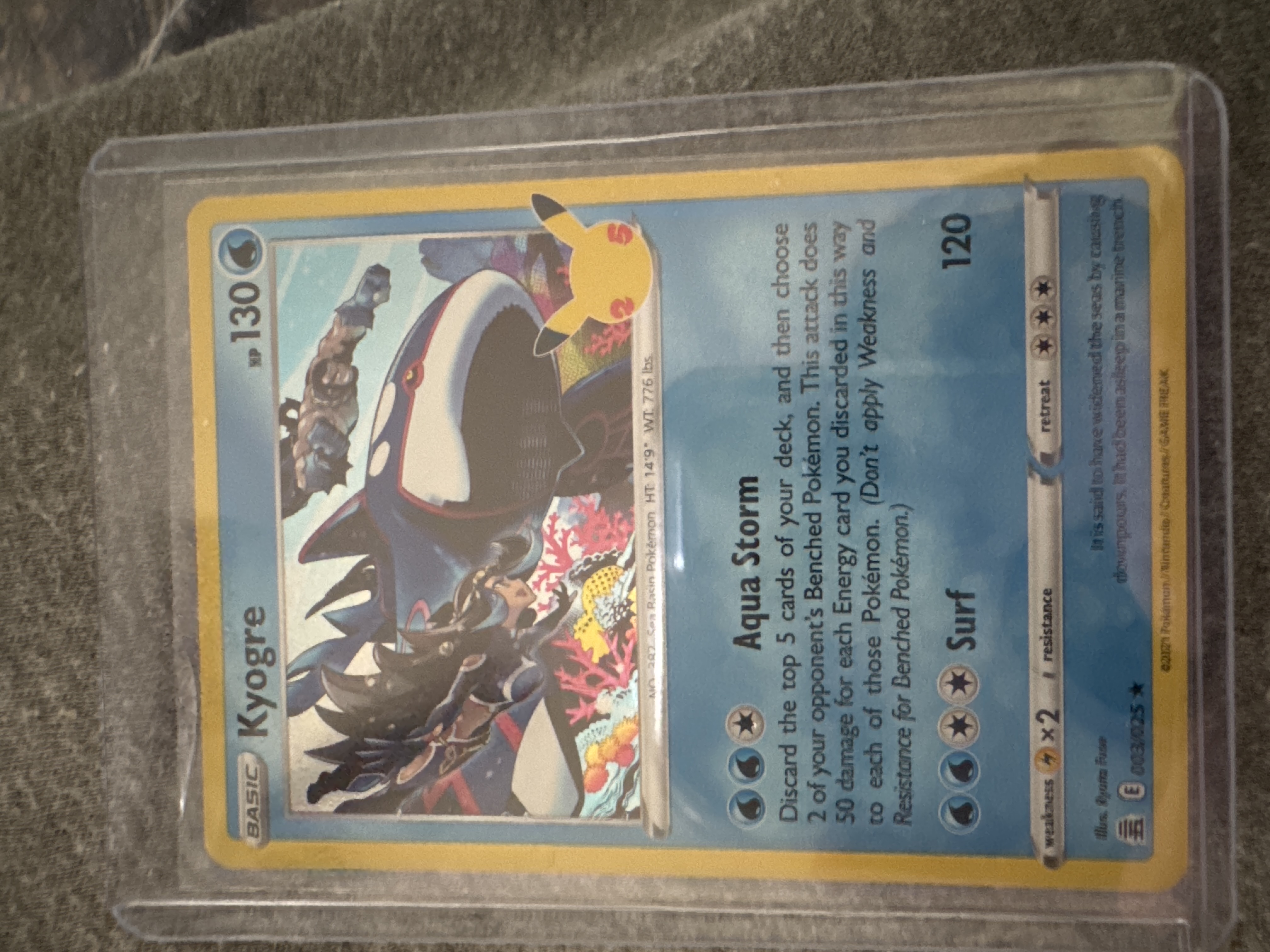 kyogre rare card Team Aqua's EX Double Crisis Ultra #6/34 The Hobby Bin this attack does 40 damage to each of your opponents Pokmon Kyogre (003) 2021 Pokemon Celebrations