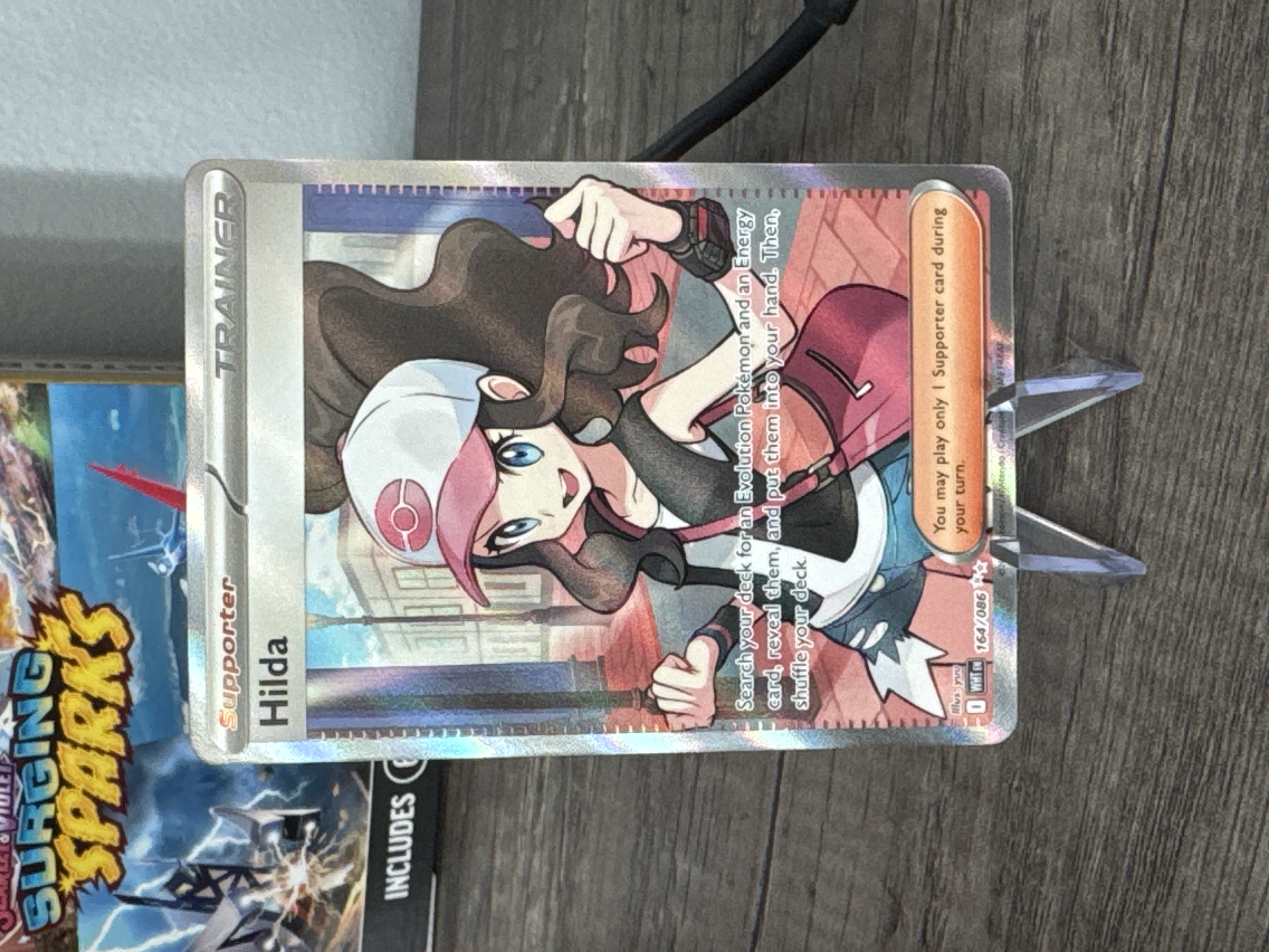 hilda card pokemon Hilda Full Art Trainer White Flare 164/086, NM Pokemon Card main image 1