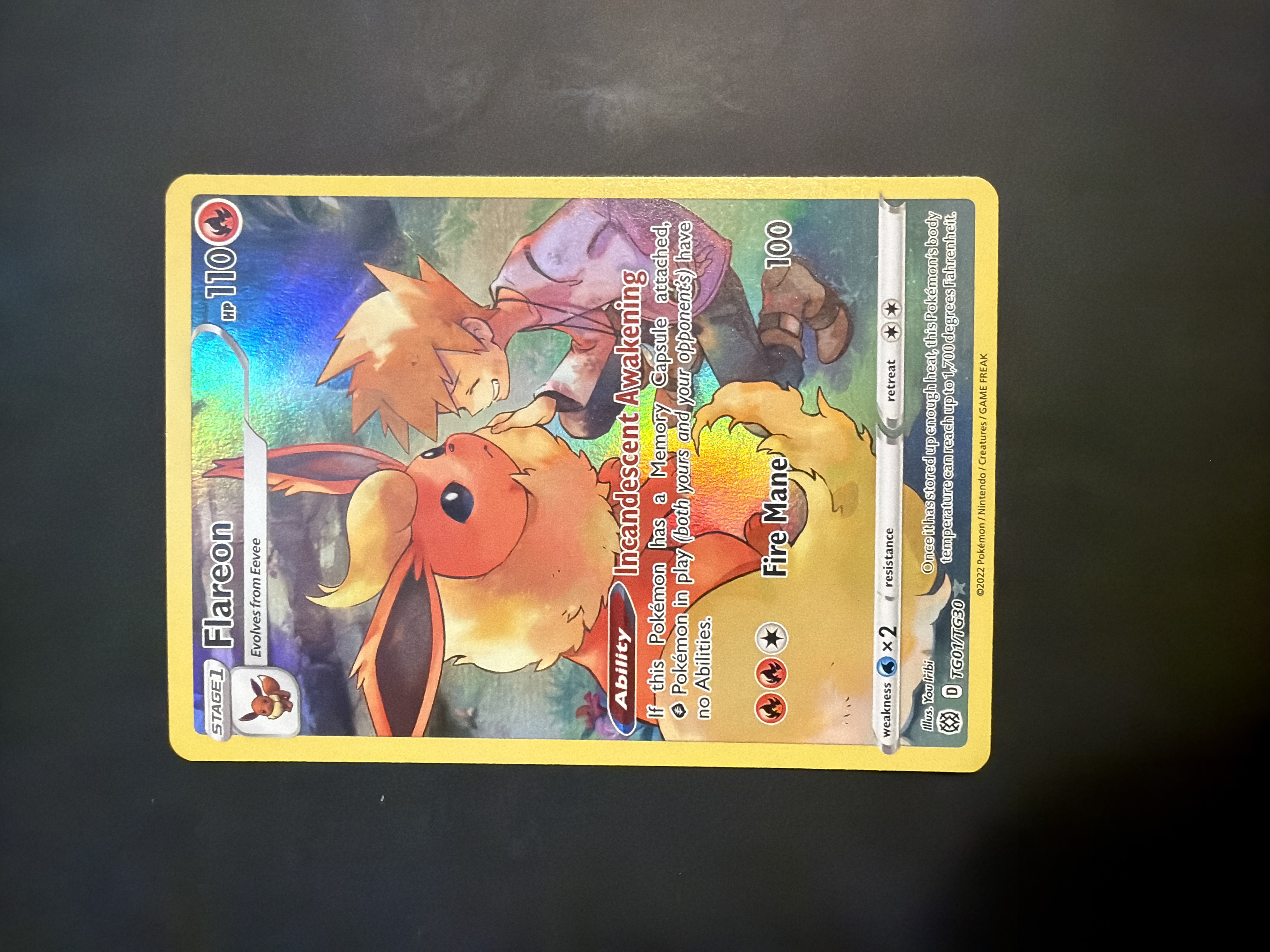 pokemon tcg brilliant stars tg01 tg30 flareon card (TG01/TG30) (SWSH09: Trainer Gallery) Ultra Rare Flareon TG01/30 - Brilliant Stars