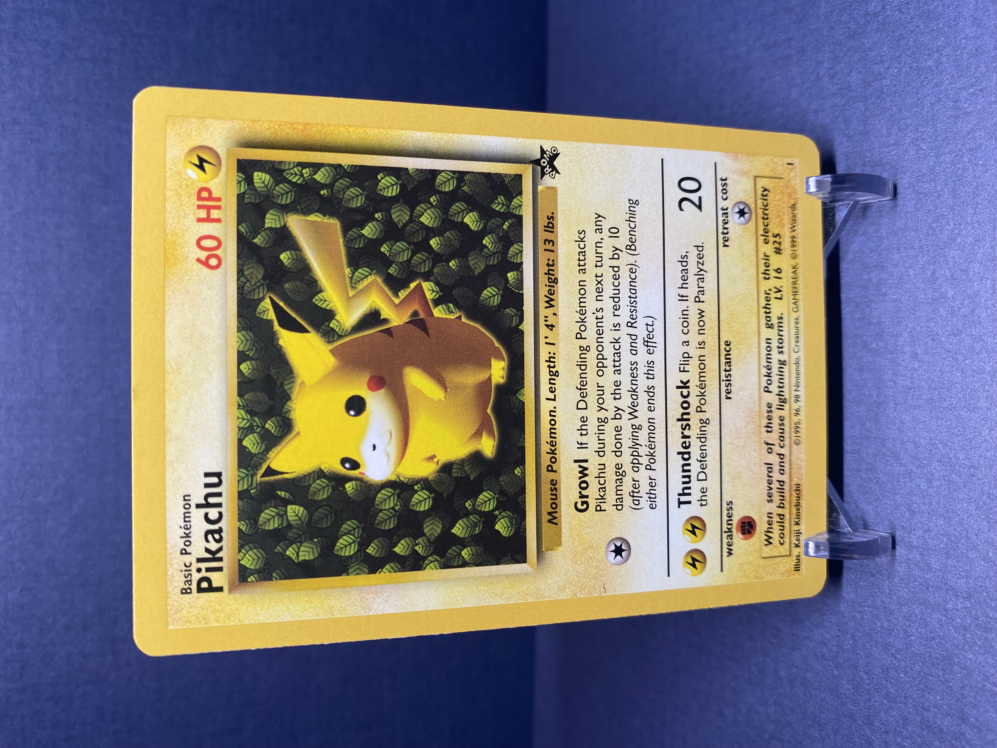 pikachu pokemon card original Vintage Original Pokmon Base Set 1999 Pikachu Trading Card!