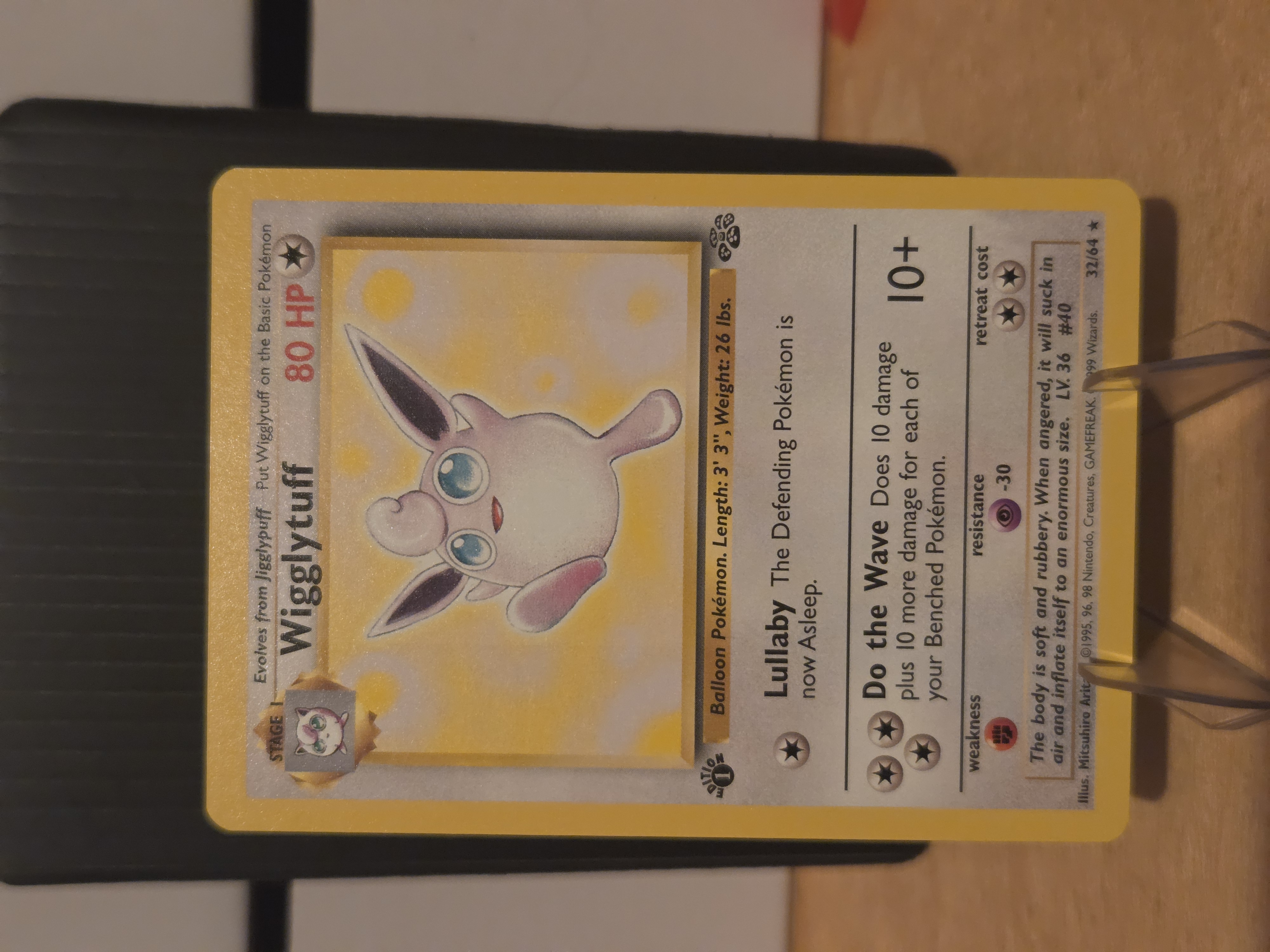 1999 wigglytuff pokemon card Jigglypuff & (21) [1999 Action Flipz Premier Editio clear acrylic holder that perfectly accentuates the stunning visual design and character artwork Pokemon X & Y Promo