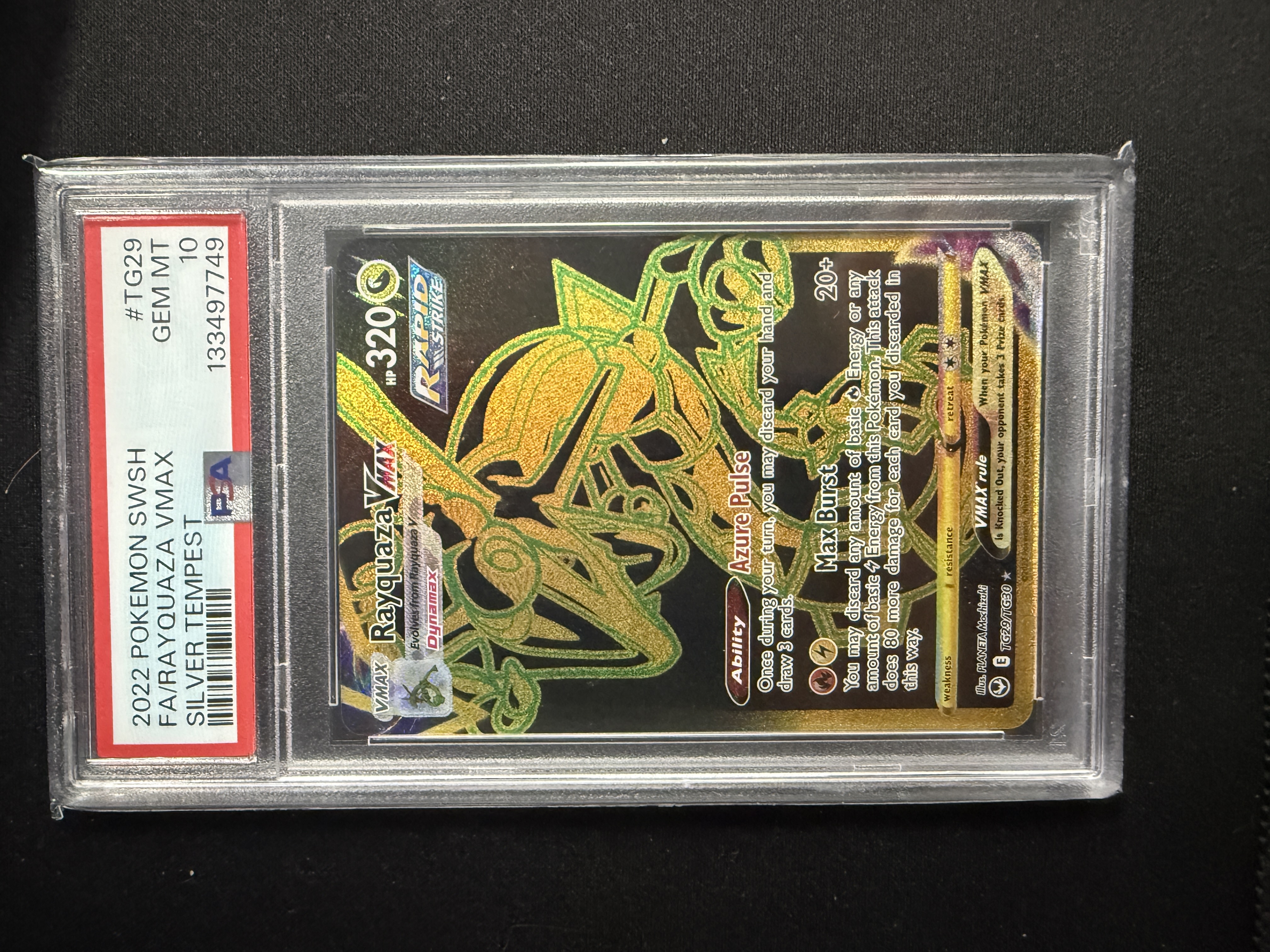 pokemon tcg silver tempest tg29 tg30 rayquaza vmax card TG29/TG30 Rayquaza VMAX TG Gold -