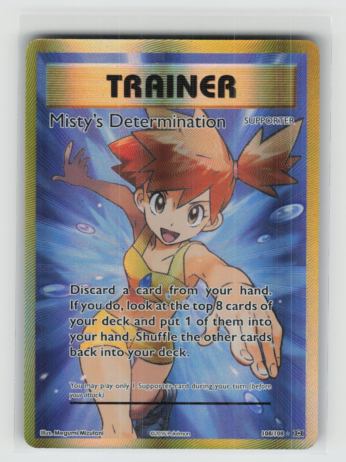 Misty's Determination (Full Art) 108 - XY - Evolutions - Pokémon