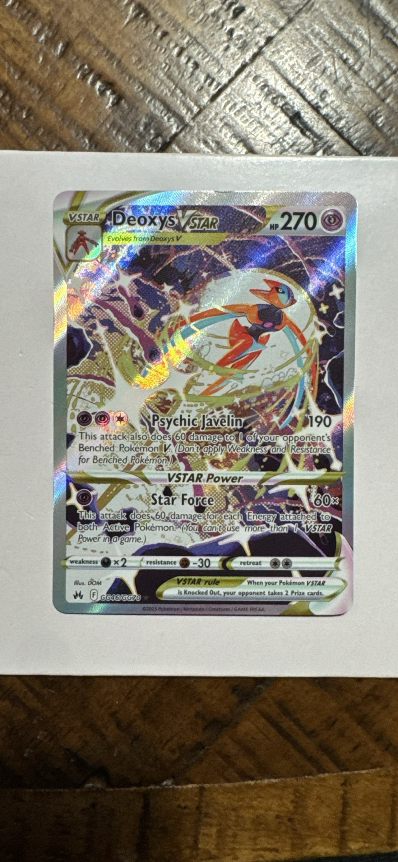 Deoxys VSTAR GG46 - Crown Zenith: Galarian Gallery - Pokémon Card