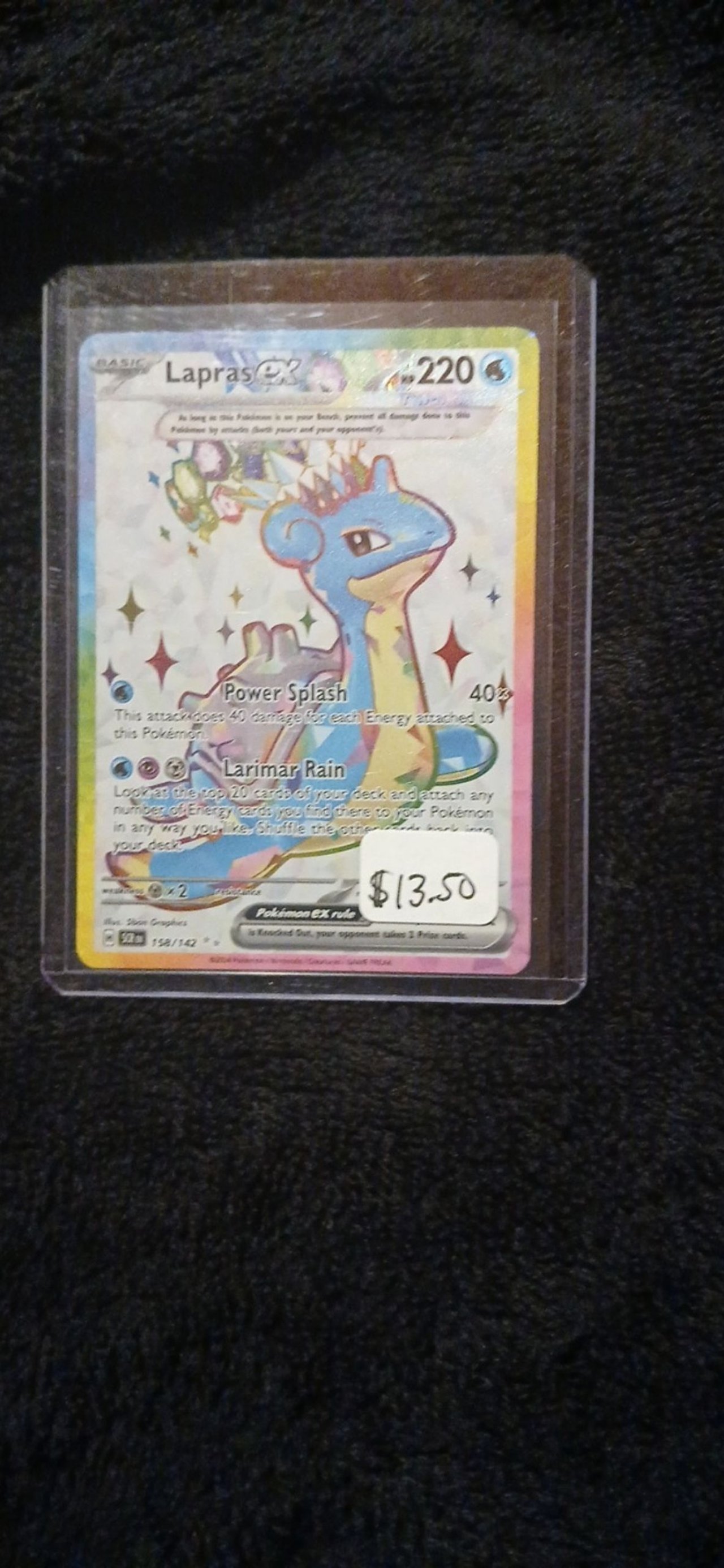 lapras holographic pokemon card value VMAX 2020 Sword & Shield #203/202 Holo (Secret) Price Guide Pokmon Hit Points120 HP Stage LAPRAS - 10/62 - Fossil