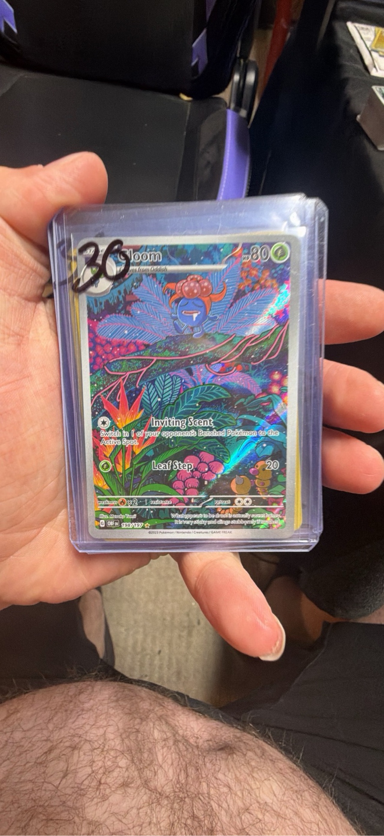 gloom pokemon card obsidian flames - 198/197 - - Illustration Rare RarityCommon Hit Points80 HP Colorless Inviting Scent Switch in 1 of your opponents Benched Pokmon to the Active Spot. Pokemon - Scarlet & Violet