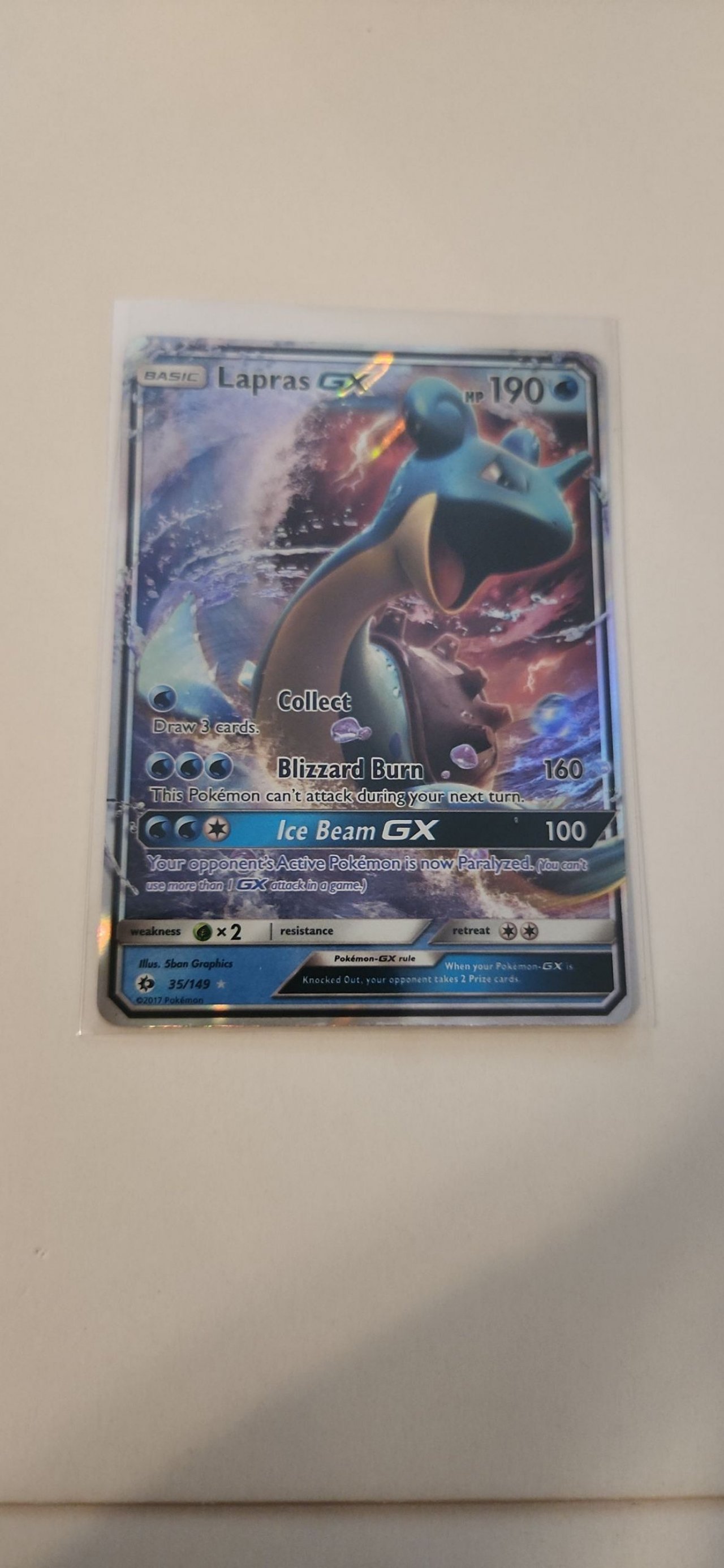 lapras gx pokemon card value  ex 032/142 favorite character Lapras-GX Sun & Moon Pokemon