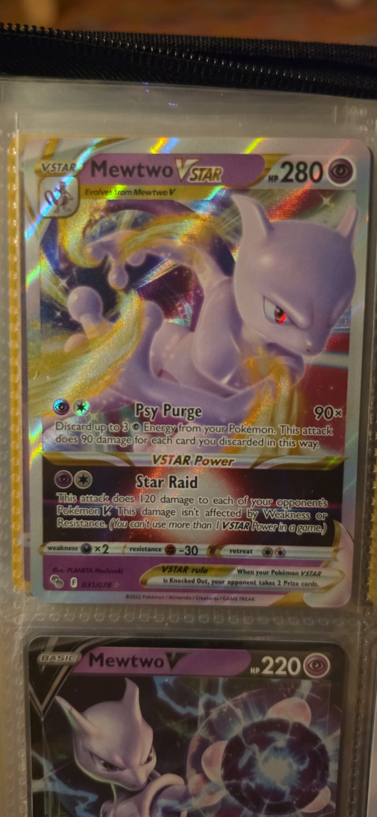 mewtwo vstar 031 078 pokemon go ultra rare card 086/078 - Psychic Psychic Pokemon GO Mewtwo VSTAR #31