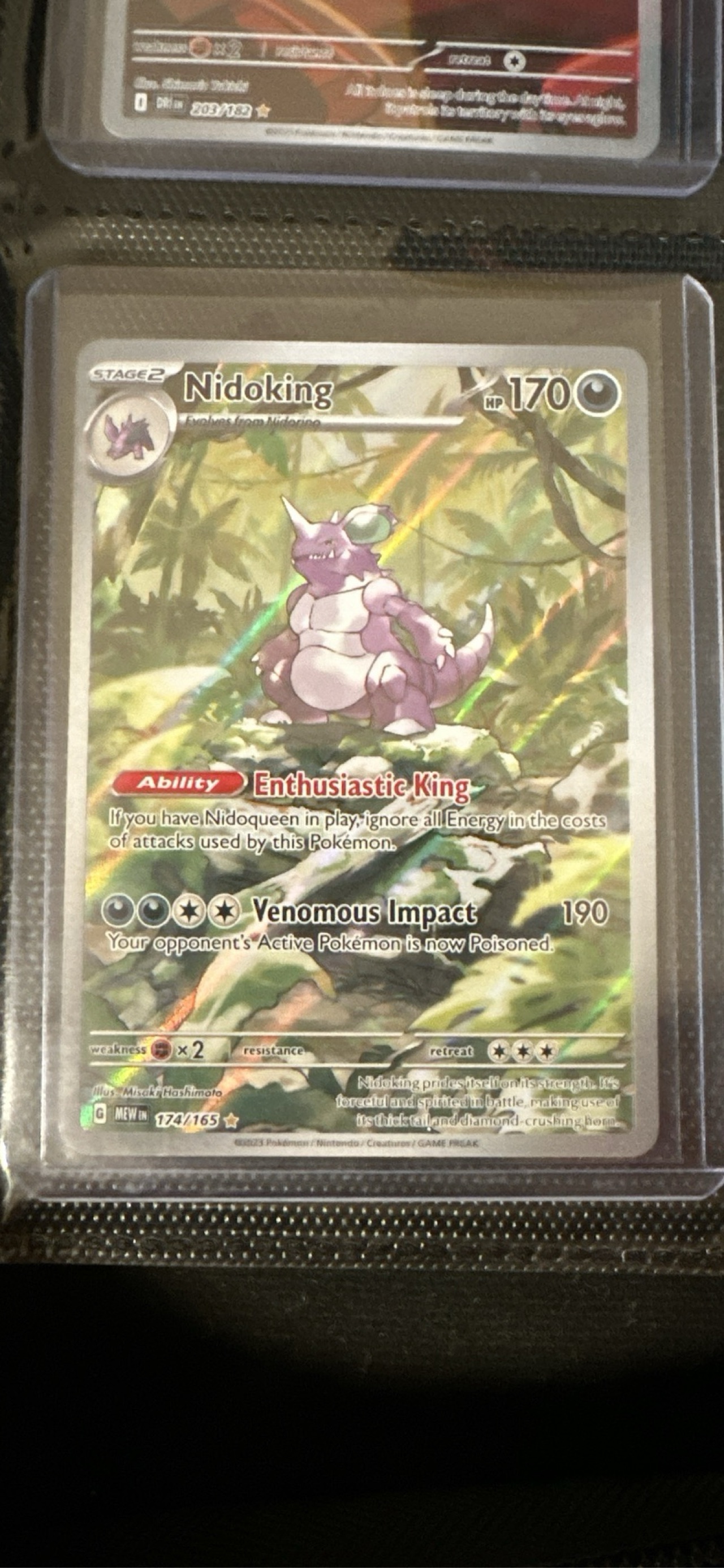nidoking pokemon card worth Graded: 174/165 Scarlet & Violet 151 (2023) IR Holo P – Double Infinity Gaming Attack 1 Pokemon Base Set Holo Rare