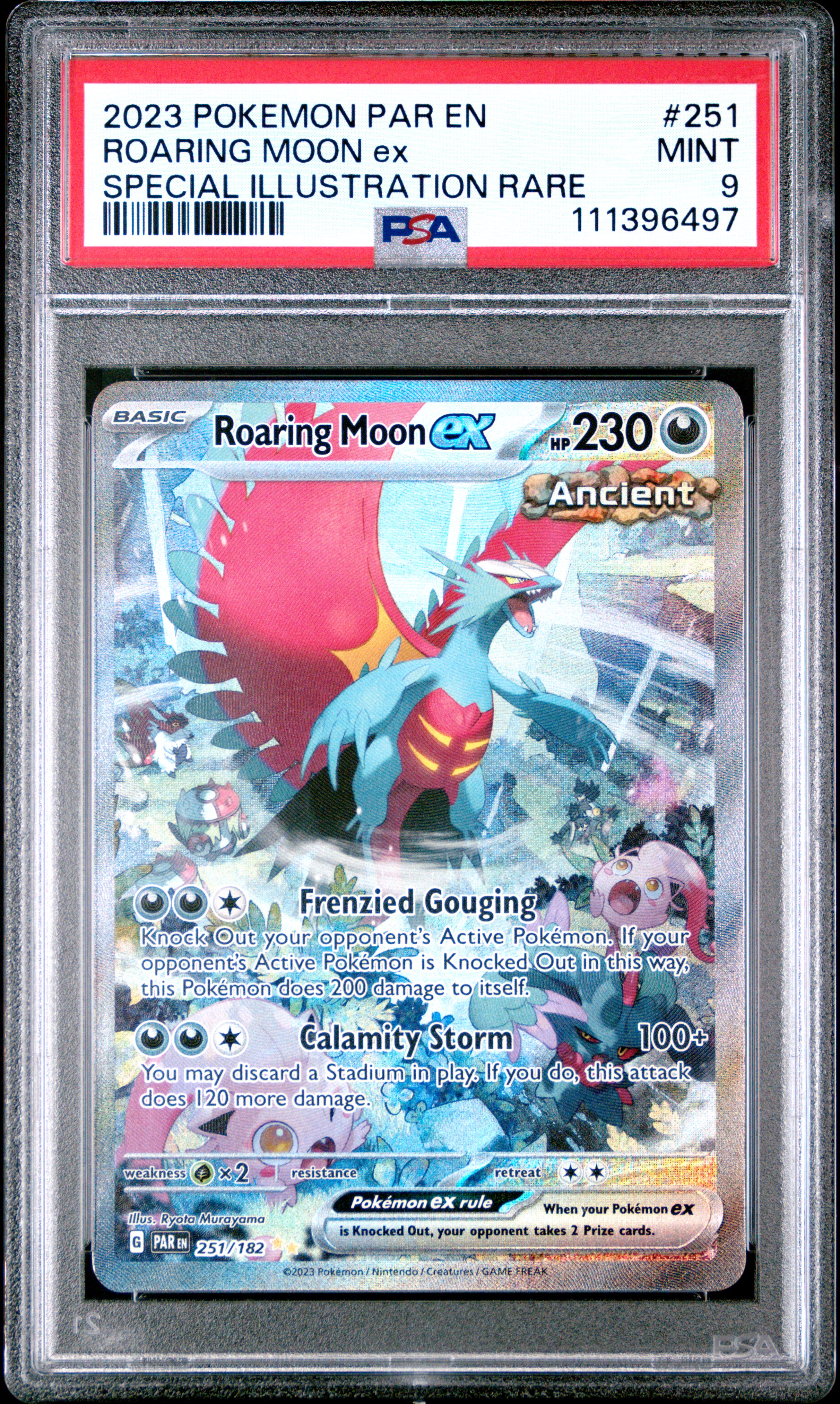 Roaring Moon EX Special Illustration Rare (251) 2023 Pokemon Par