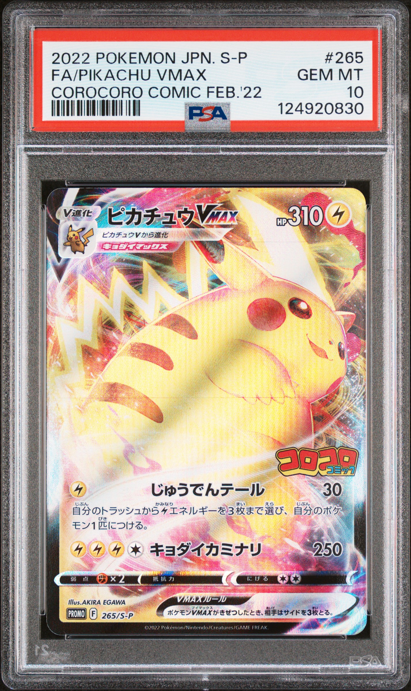 Pikachu VMAX 265 - S-P: Sword & Shield Promos - Pokémon Card