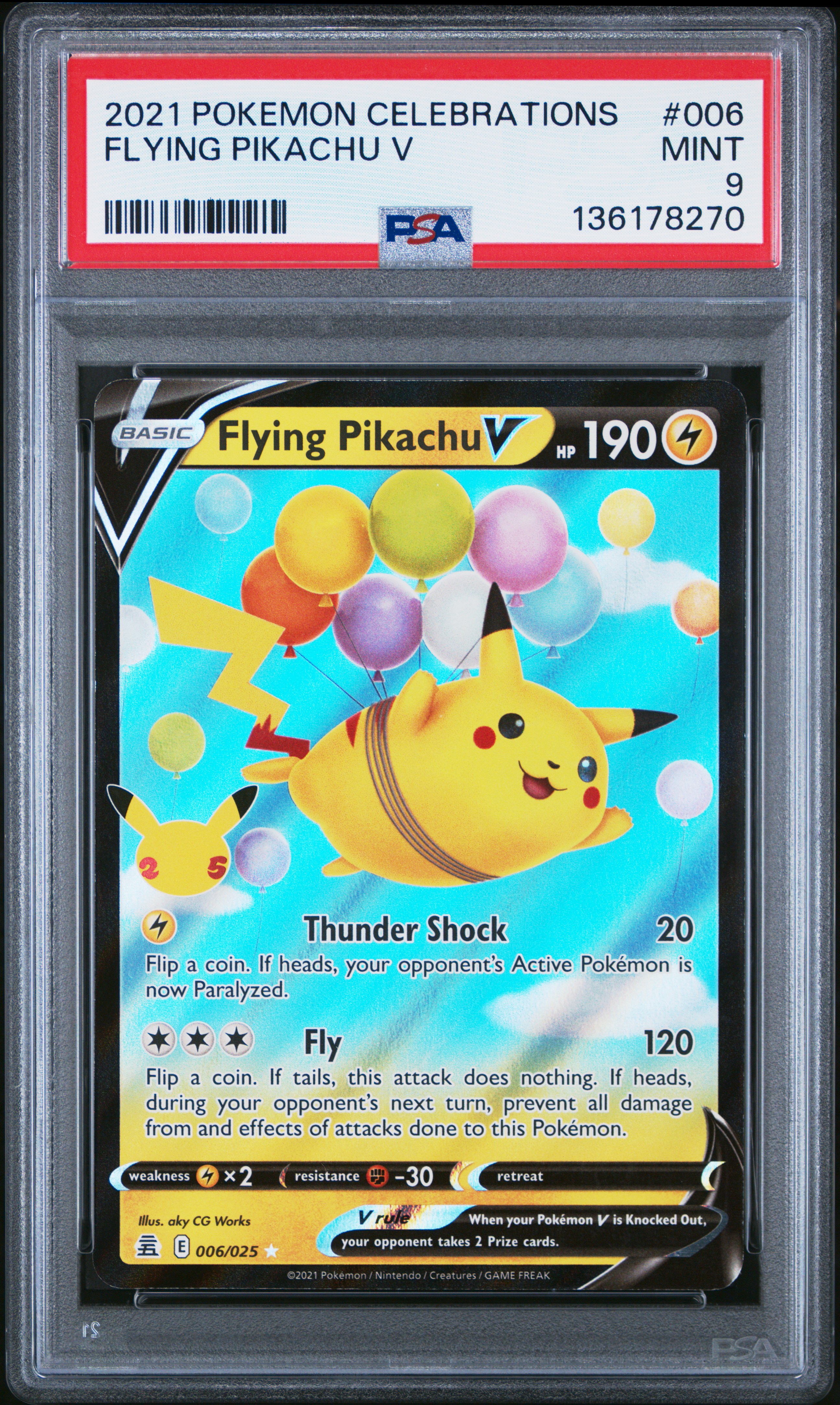 Flying Pikachu V (006) 2021 Pokemon Celebrations - Pokémon Card Data