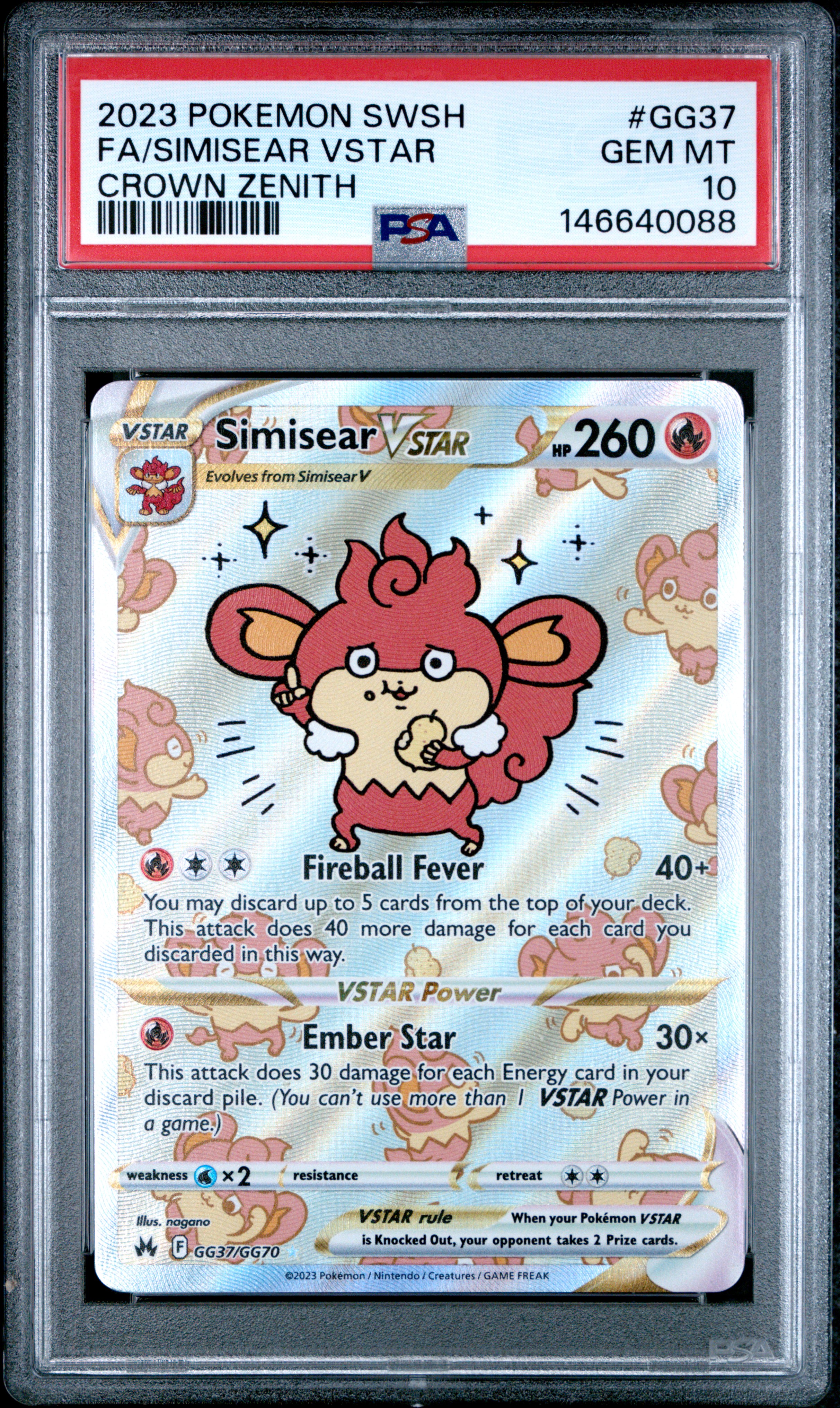 simisear vstar pokemon card Vstar, Crown Zenith 023/159 Mint Listed cards may have imperfections. Simisear VSTAR #GG37 EXTENDED ART