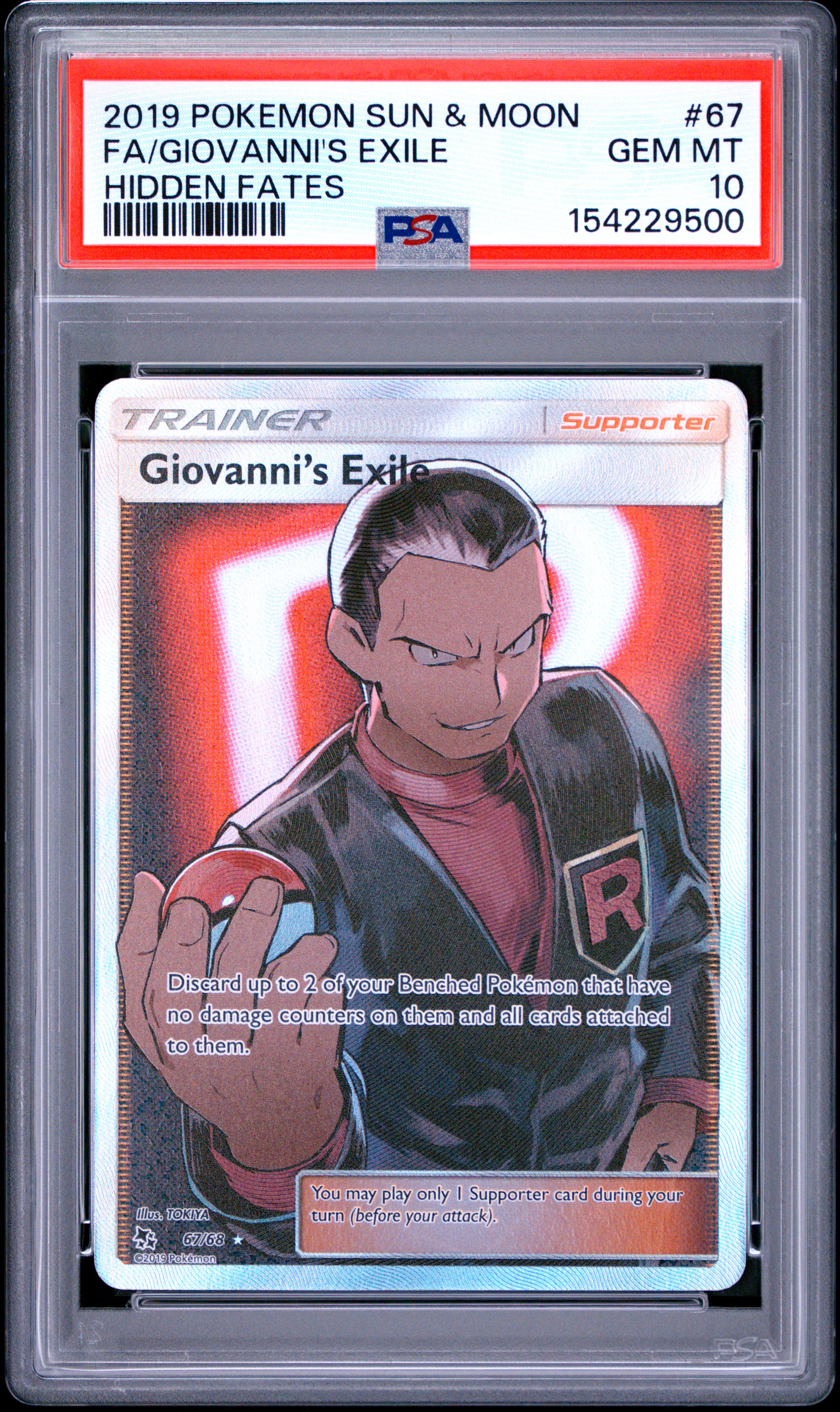 Full Art/Giovanni's Exile (67) 2019 Pokemon Sun & Moon Hidden