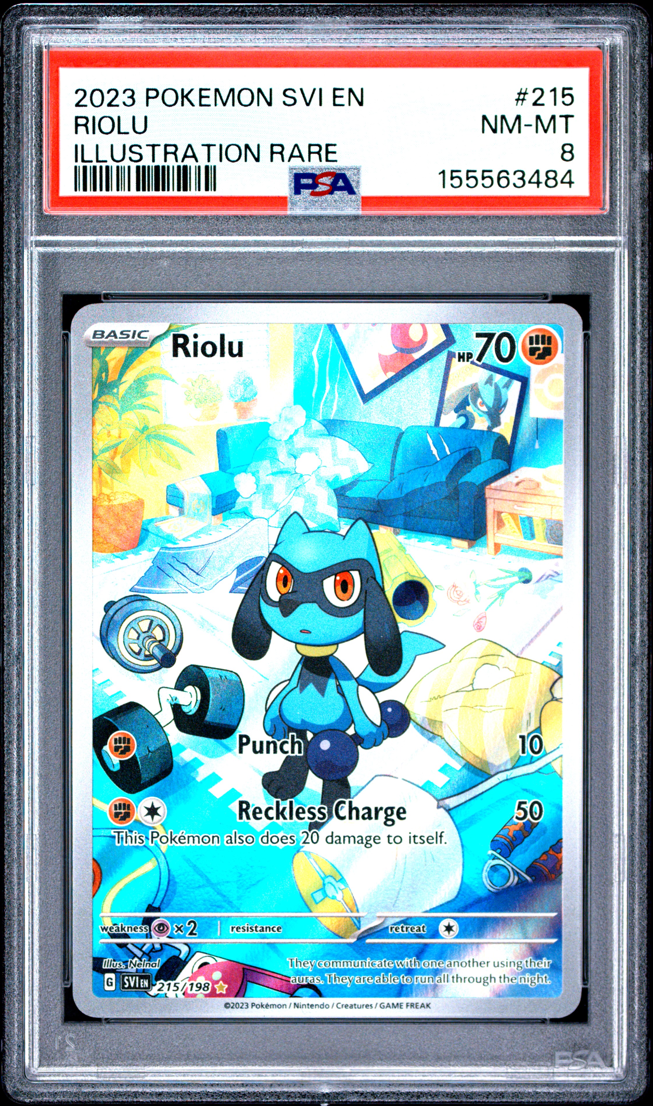 リオル2023 ポケモン SV3 JP ハラバリー ART RARE Riolu Illustration Rare (215) 2023 Pokemon Svi EN-Scarlet & Violet