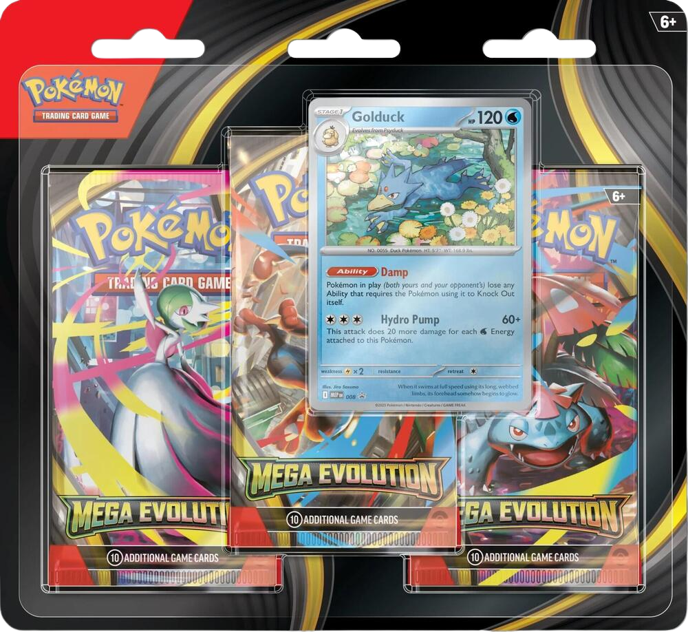 Mega Evolution 3 Pack Blister [Golduck]