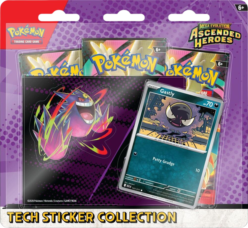 Mega Evolution: Ascended Heroes Tech Sticker Collection - Gastly - ME: Ascended Heroes