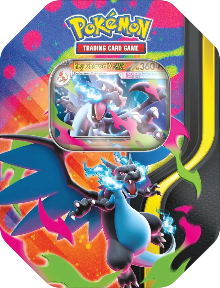 Mega Charizard Tin (Mega Charizard X) - Miscellaneous Cards & Products