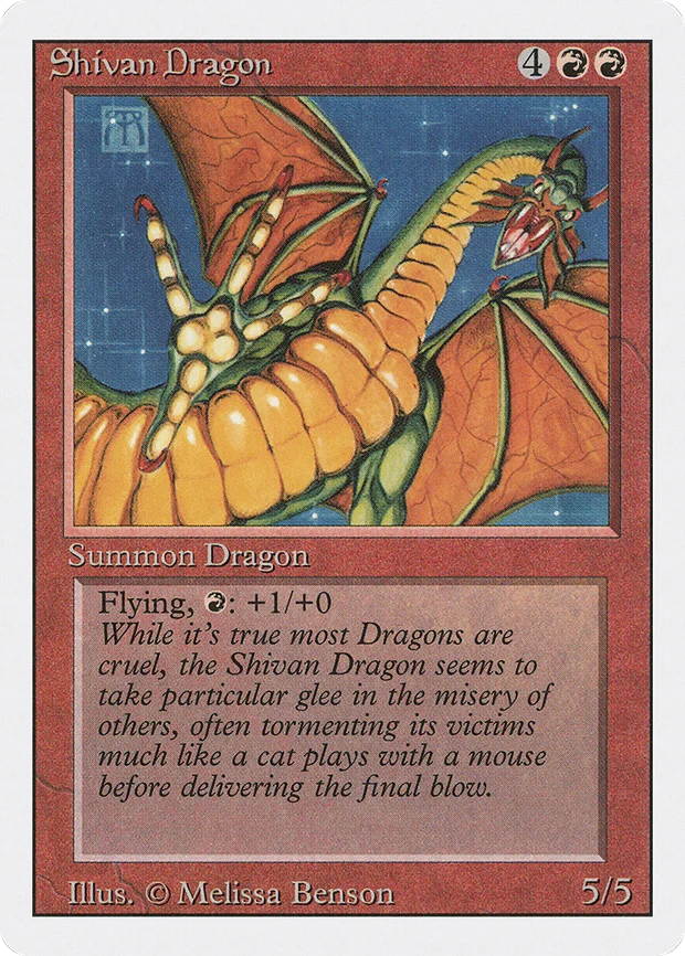 Shivan Dragon from Revised Edition