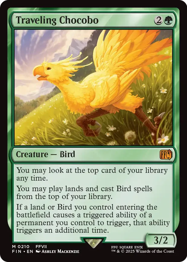Traveling Chocobo, the serialized chase card from Final Fantasy