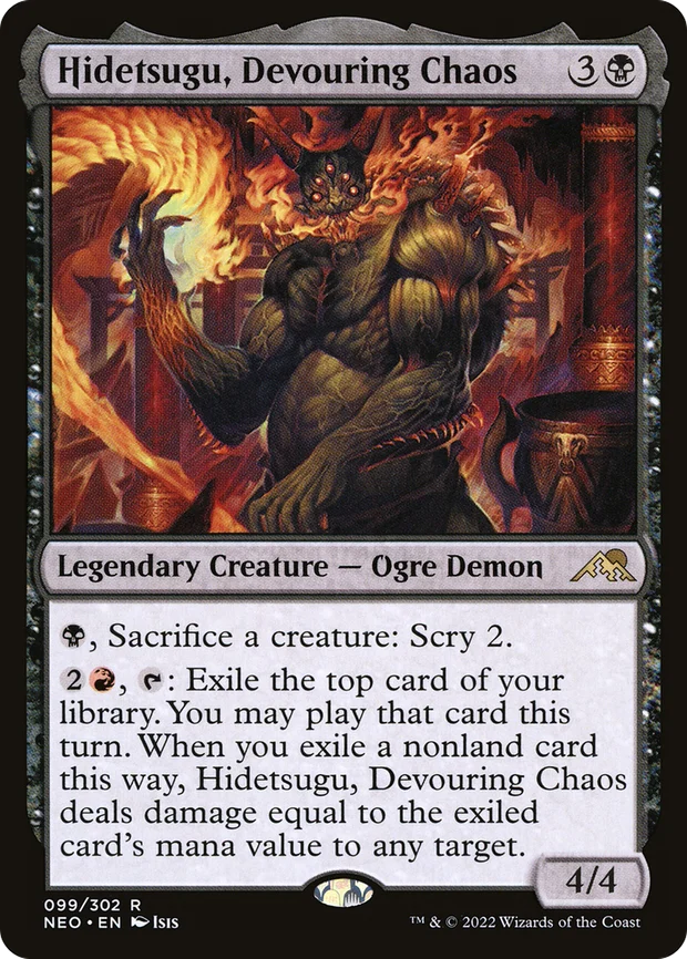 Hidetsugu, Devouring Chaos neon ink showcase card