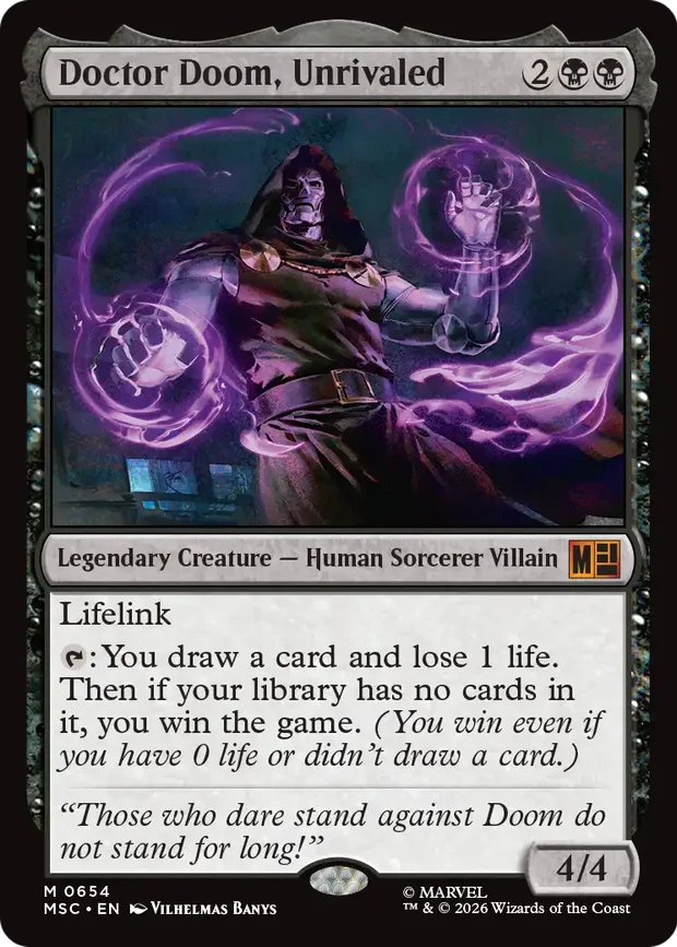 Doctor Doom, Unrivaled from the MTG Marvel Super Heroes Commander set