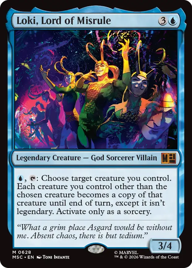 Loki, Lord of Misrule from the MTG Marvel Super Heroes Commander set