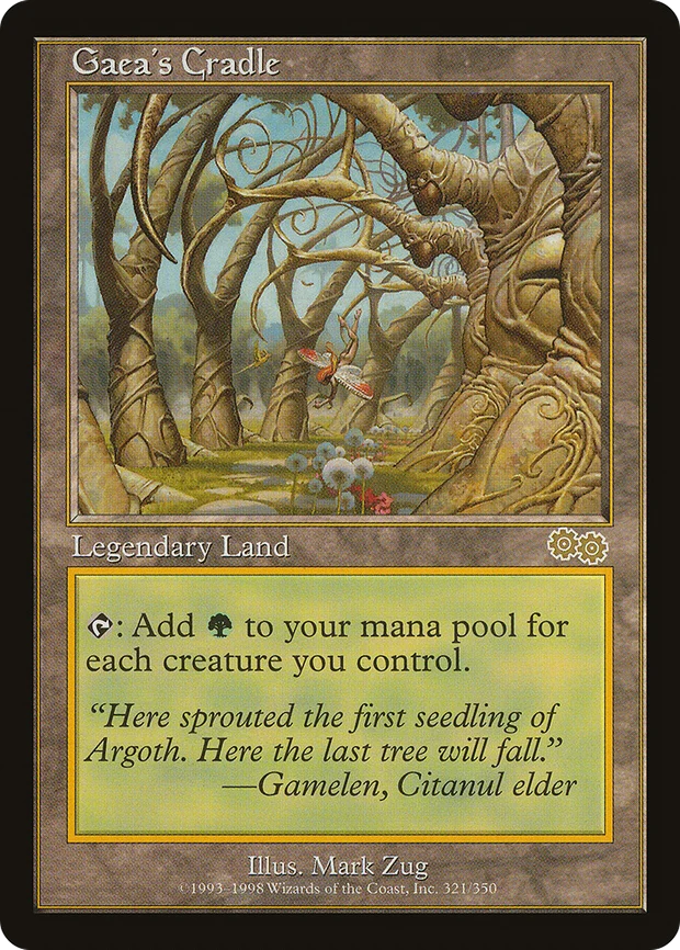 Gaea's Cradle land from Urza's Saga