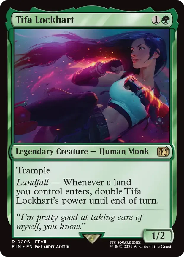 Tifa Lockhart borderless surge foil from Magic Final Fantasy