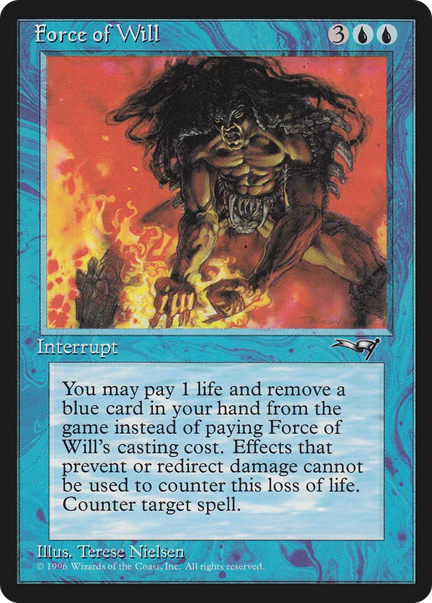 Force of Will from Alliances, the free counterspell