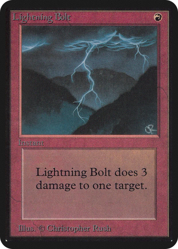 Lightning Bolt from Alpha, the iconic burn spell