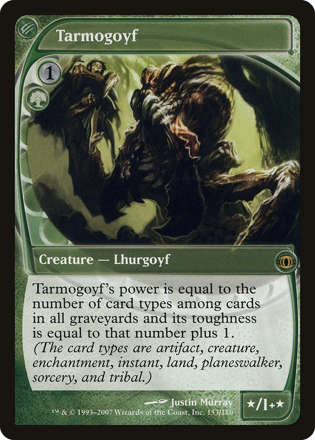Tarmogoyf from Future Sight, the defining Modern creature