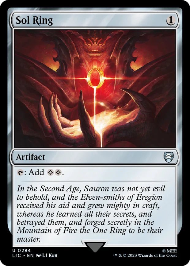 Elven serialized Sol Ring from Lord of the Rings Tales of Middle-earth