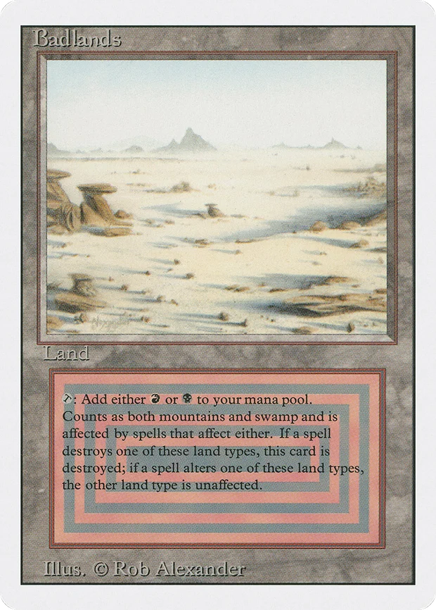 Badlands dual land from Revised Edition