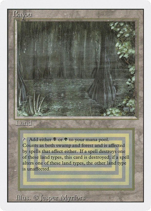 Bayou dual land from Revised Edition