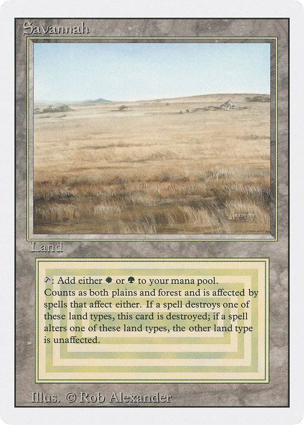 Savannah dual land from Revised Edition