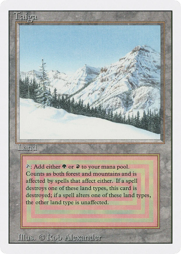 Taiga dual land from Revised Edition