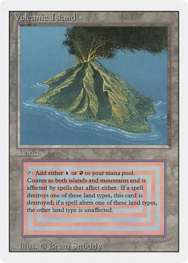 Volcanic Island dual land from Revised Edition