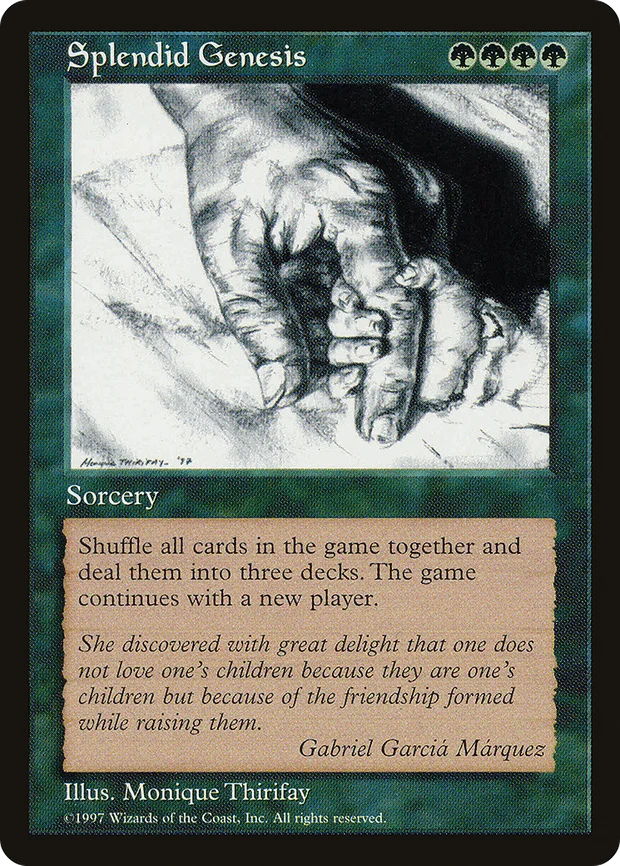 Richard Garfield celebration card Splendid Genesis