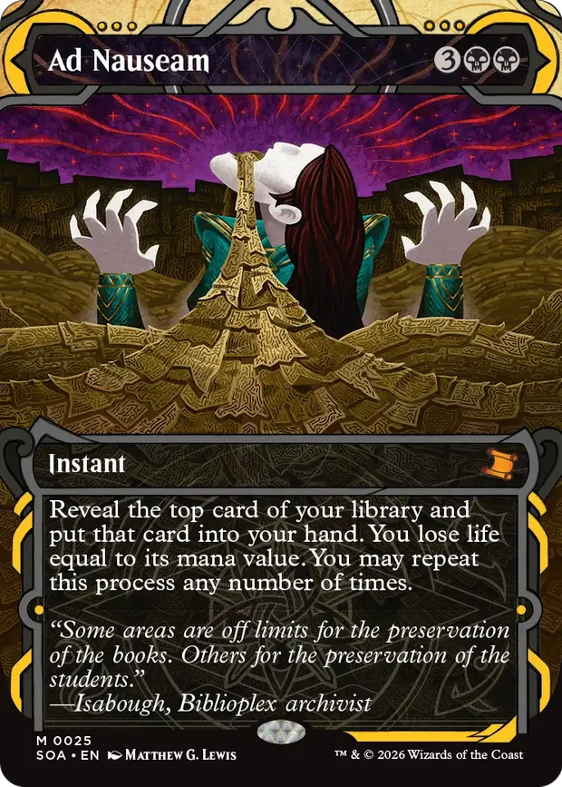 Ad Nauseam Mystical Archive card from Secrets of Strixhaven