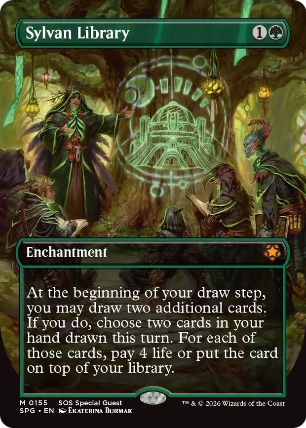 Sylvan Library, a Special Guests reprint in Secrets of Strixhaven