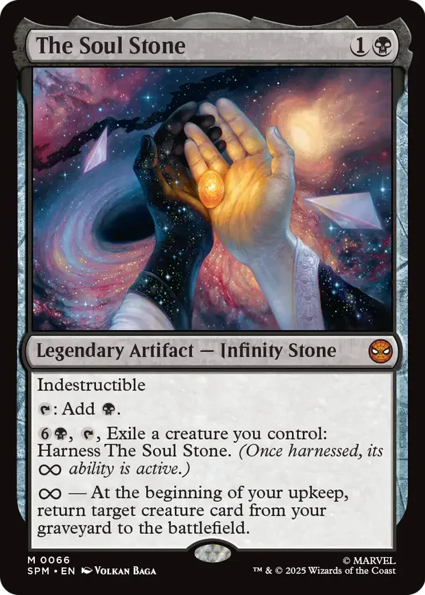 The Soul Stone from Magic's Marvel's Spider-Man set